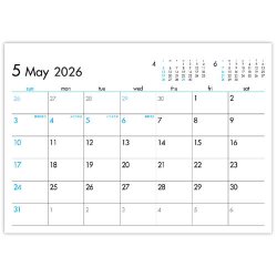 画像3: 6Weeks Calendar（ブルー）  ＠388円〜(税込)