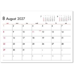 画像3: ６Weeks Calendar（レッド）　＠388円〜(税込)