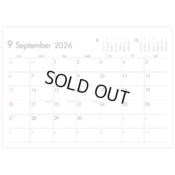 画像4: ６Weeks Calendar（レッド）　＠388円〜(税込)