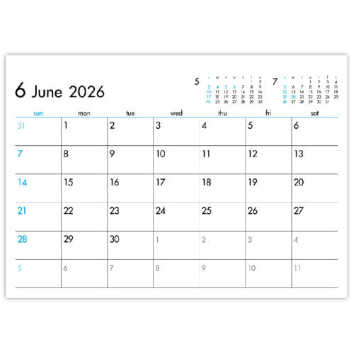 画像4: 6Weeks Calendar（ブルー）  ＠388円〜(税込)