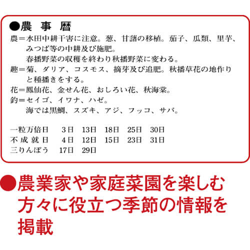 画像4: 格言付色分文字(厚口)　晴雨表入り・年間予定表付＠370円〜(税込)
