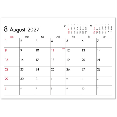 画像3: ６Weeks Calendar（レッド）　＠388円〜(税込)