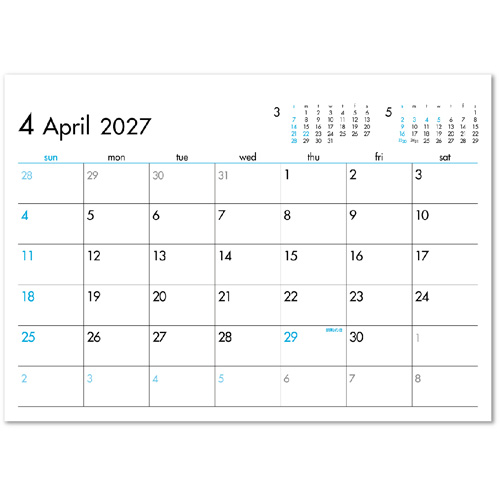 画像2: 6Weeks Calendar（ブルー）  ＠388円〜(税込)