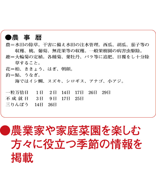画像3: 色分文字月表(厚口)　潮汐表付＠390 円〜(税込)