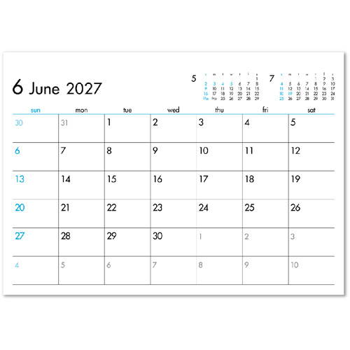 画像4: 6Weeks Calendar（ブルー）  ＠388円〜(税込)